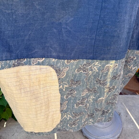 Magnolia Pearl Denim Blue Linen Good Fortune Kimono - Picture 2 of 16